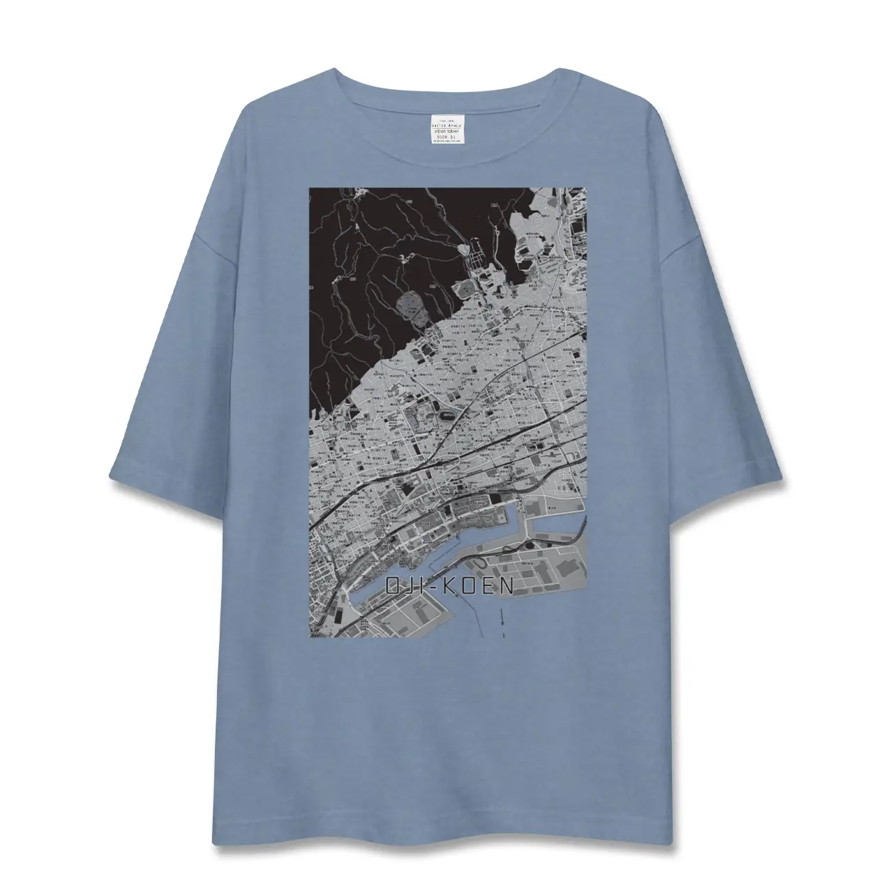 【王子公園(兵庫県)】地図柄ビッグシルエットTシャツ