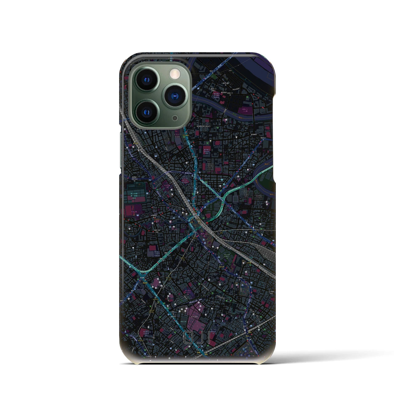 【王子(東京都)】地図柄iPhoneケース(バックカバータイプ)
