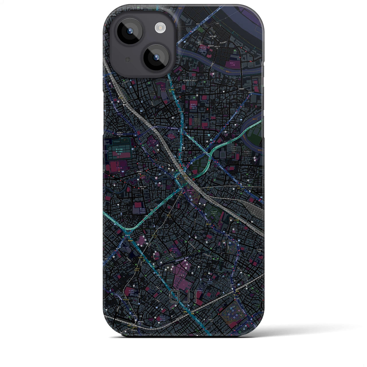 【王子(東京都)】地図柄iPhoneケース(バックカバータイプ)