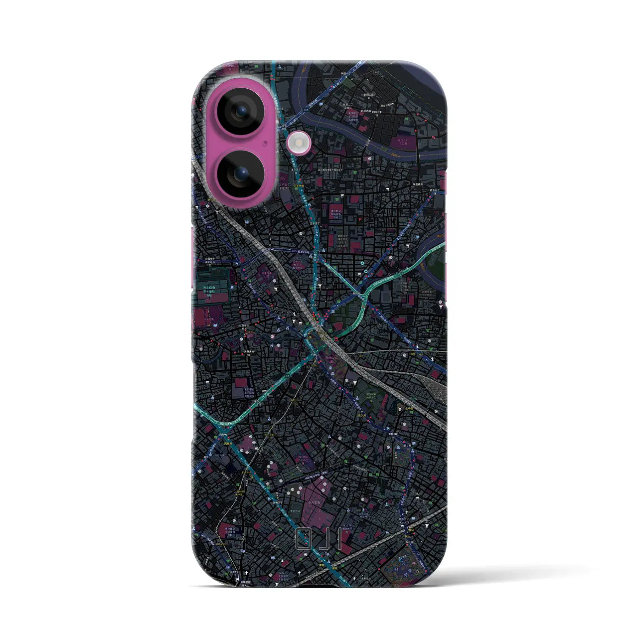 【王子(東京都)】地図柄iPhoneケース(バックカバータイプ)