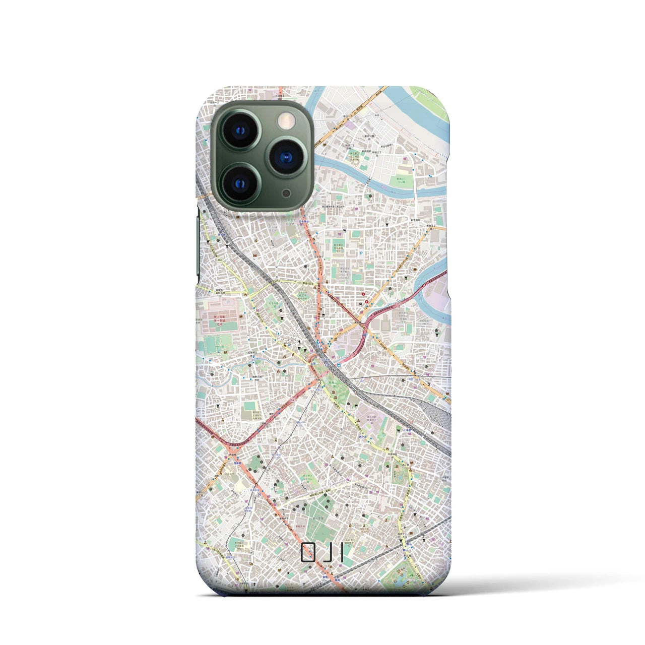 【王子(東京都)】地図柄iPhoneケース(バックカバータイプ)