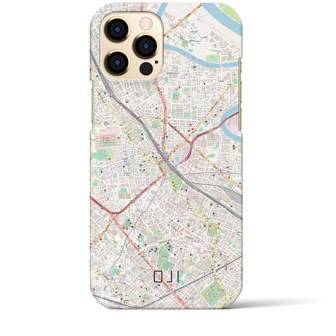 【王子(東京都)】地図柄iPhoneケース(バックカバータイプ)