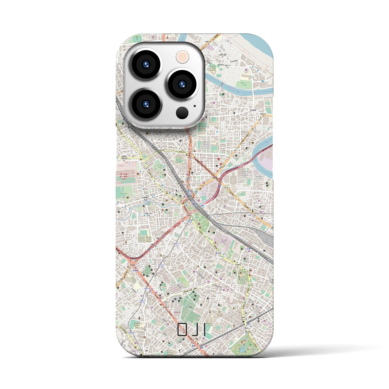 【王子(東京都)】地図柄iPhoneケース(バックカバータイプ)