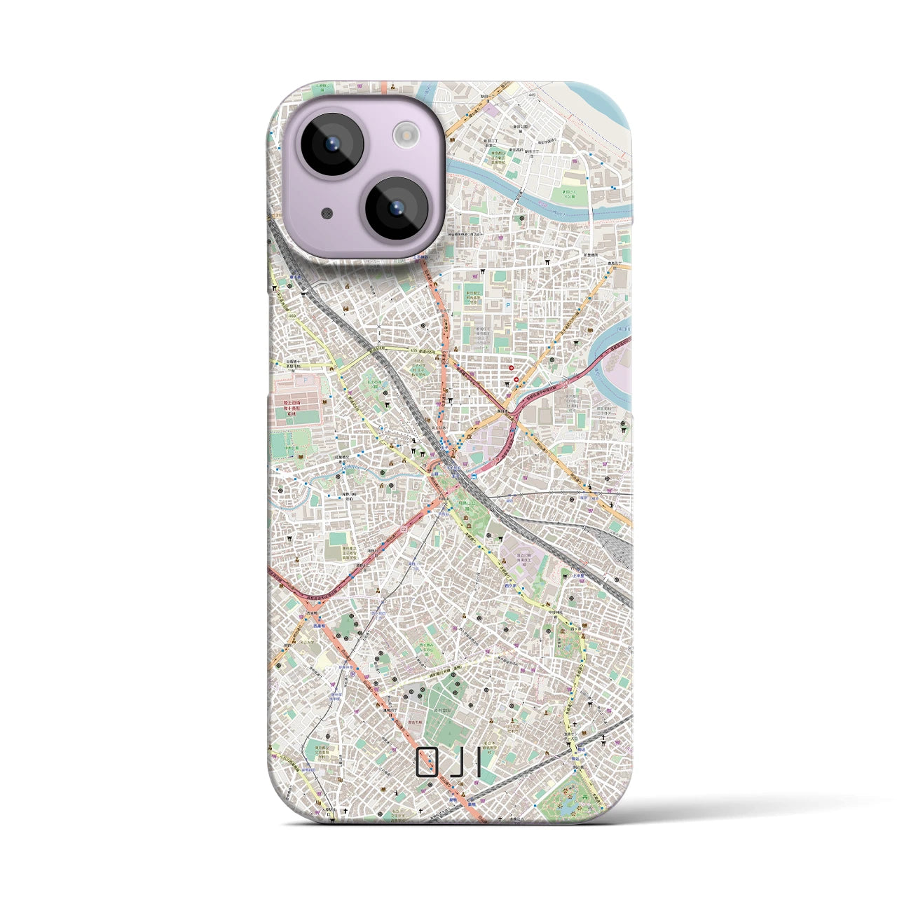 【王子(東京都)】地図柄iPhoneケース(バックカバータイプ)