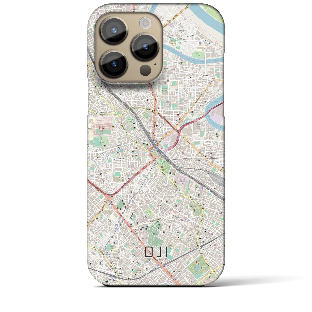 【王子(東京都)】地図柄iPhoneケース(バックカバータイプ)