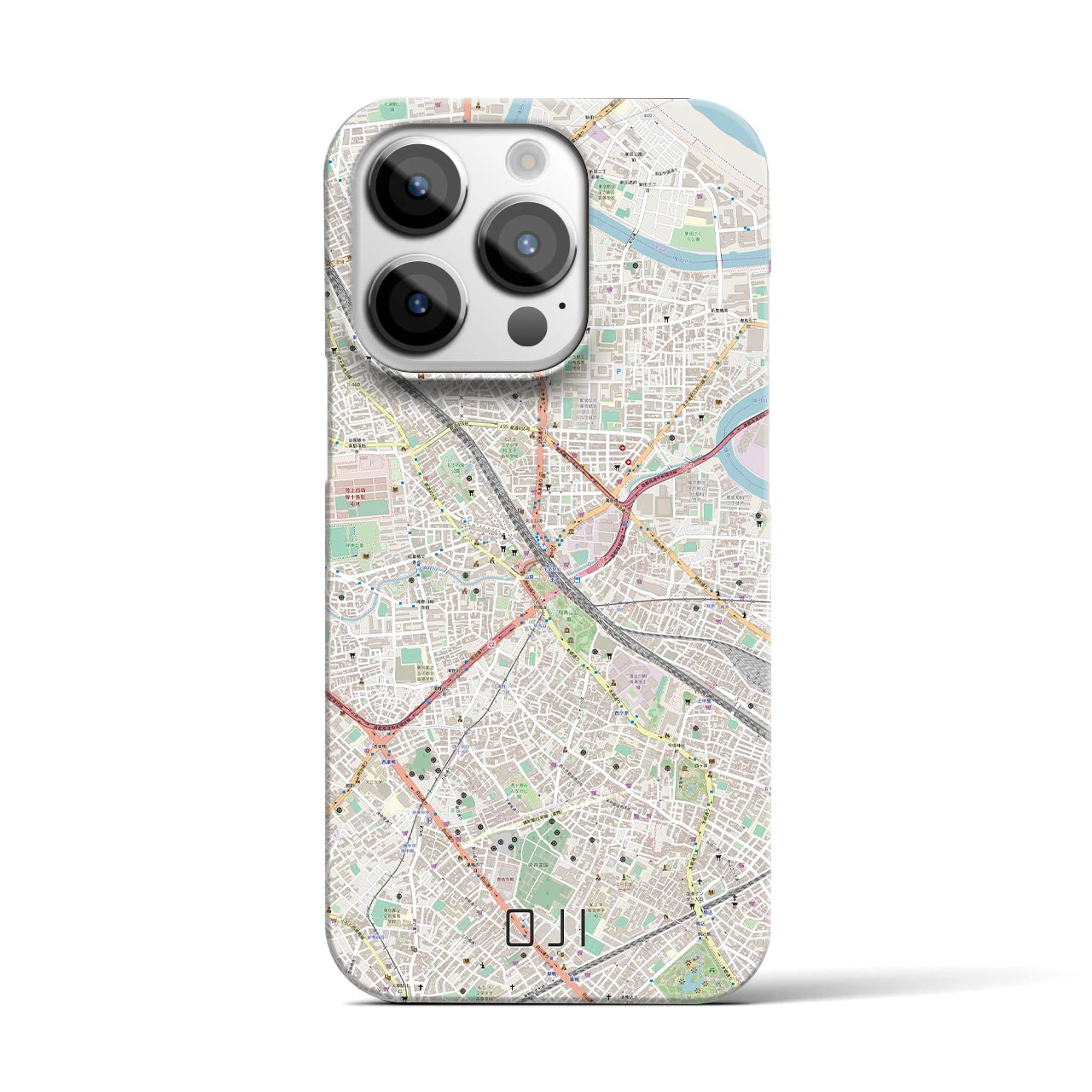 【王子(東京都)】地図柄iPhoneケース(バックカバータイプ)