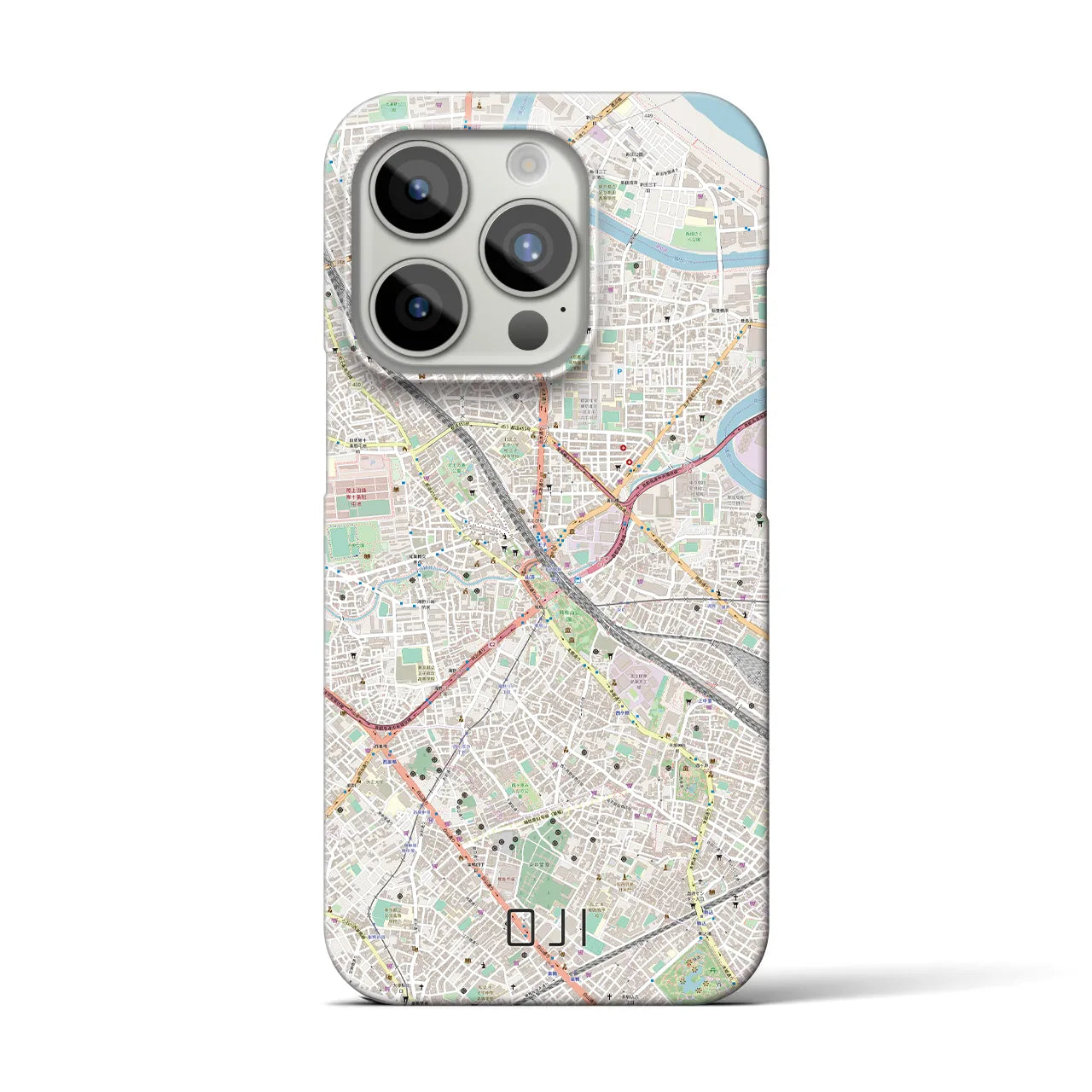 【王子(東京都)】地図柄iPhoneケース(バックカバータイプ)