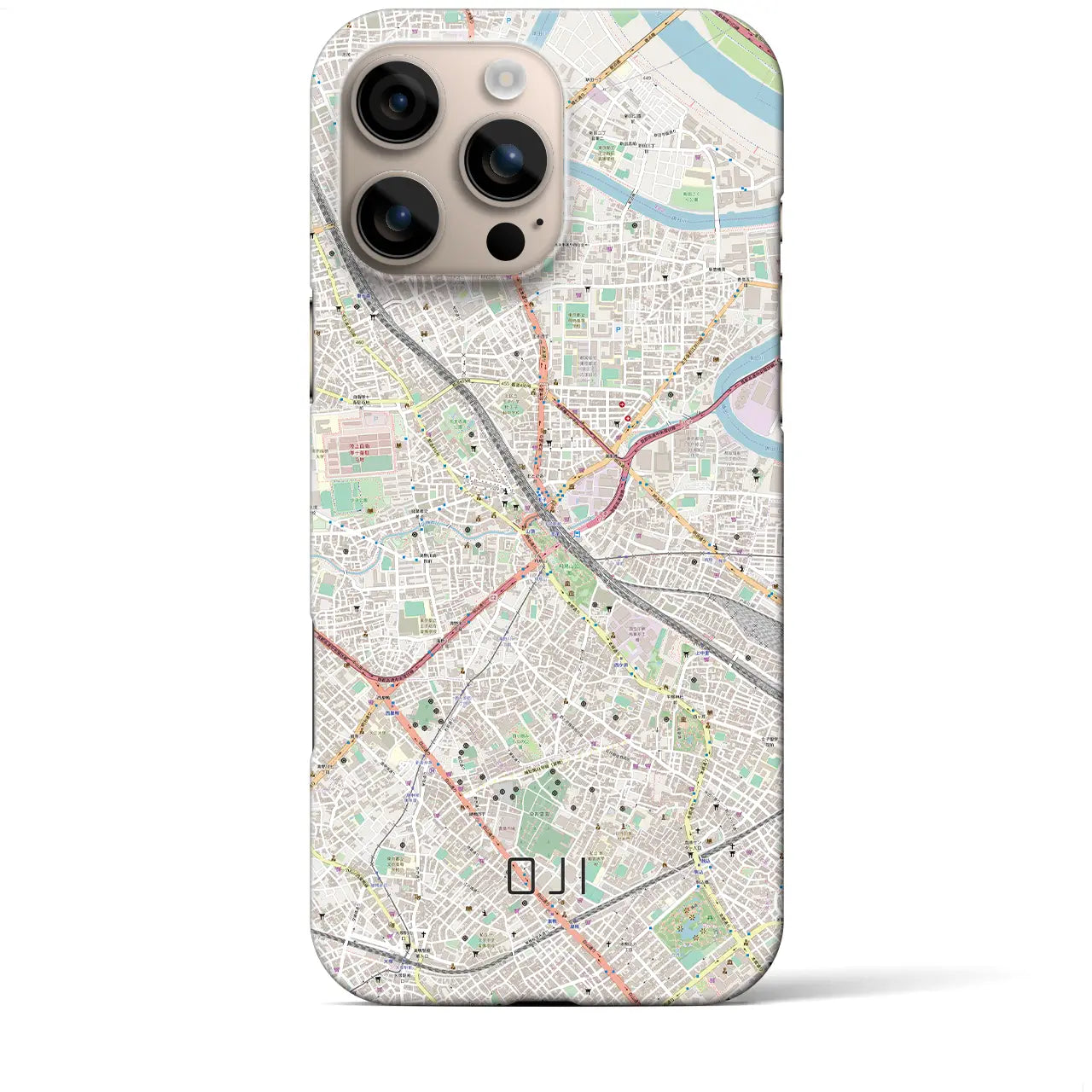 【王子(東京都)】地図柄iPhoneケース(バックカバータイプ)
