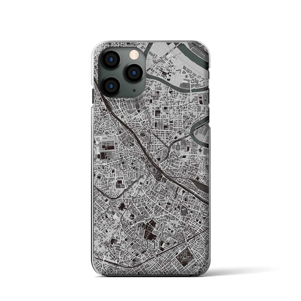 【王子(東京都)】地図柄iPhoneケース(クリアタイプ)