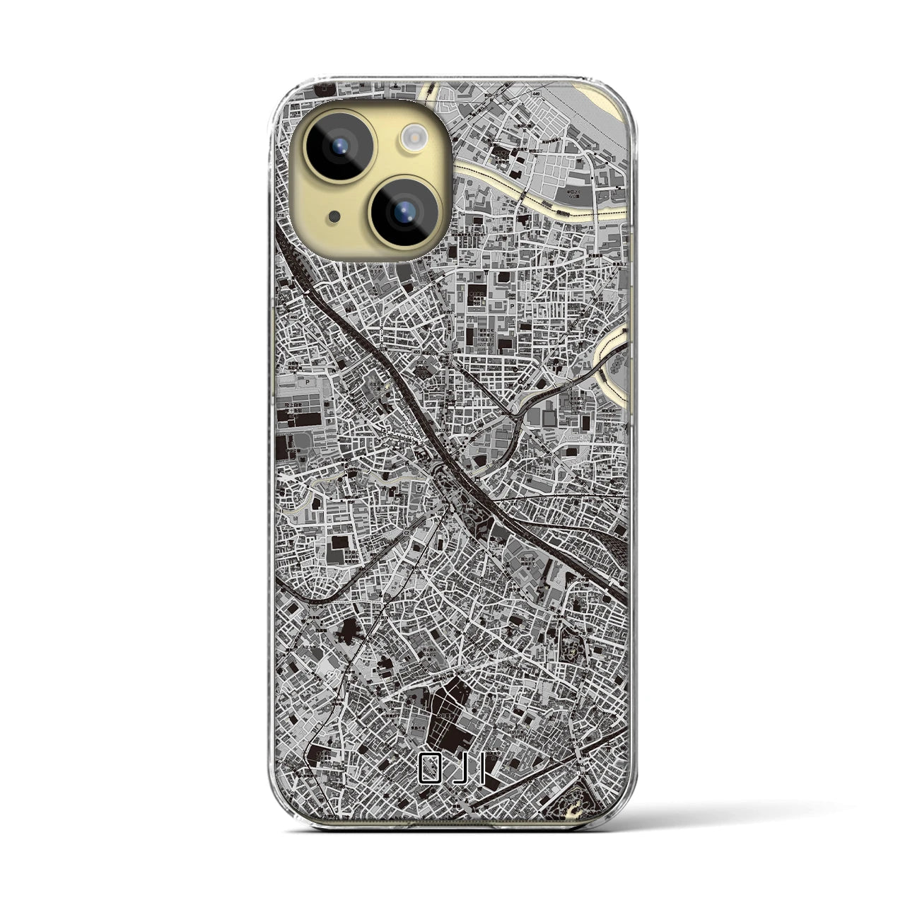 【王子(東京都)】地図柄iPhoneケース(クリアタイプ)