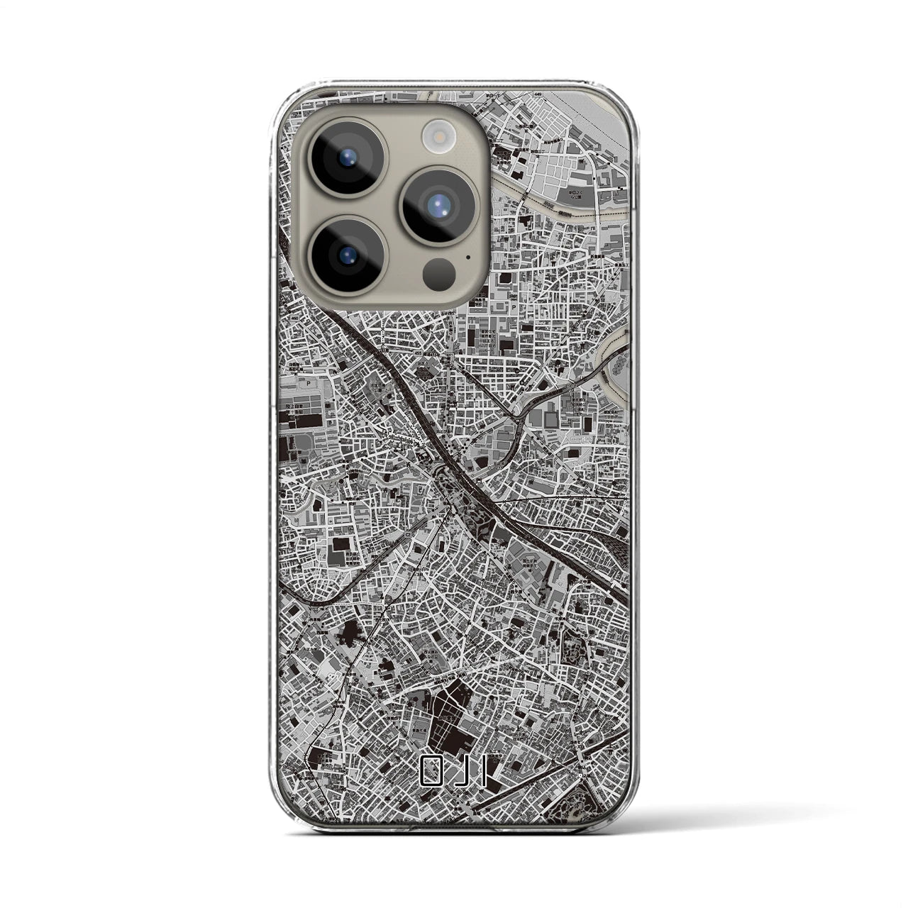 【王子(東京都)】地図柄iPhoneケース(クリアタイプ)