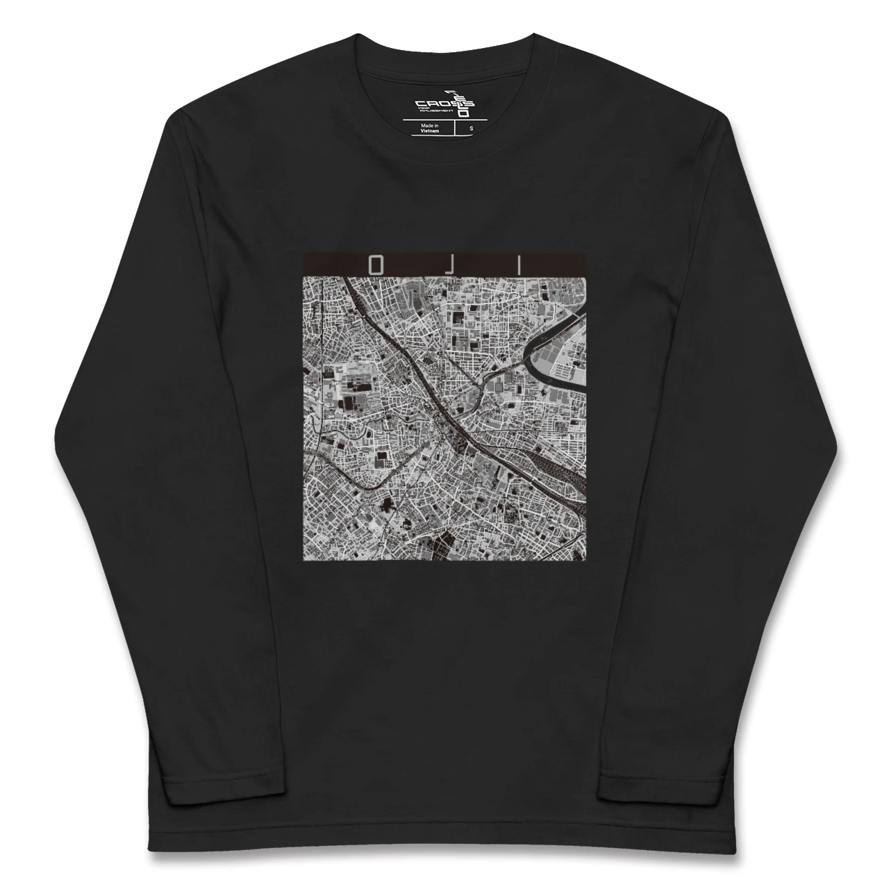 【王子(東京都)】地図柄ロングスリーブTシャツ