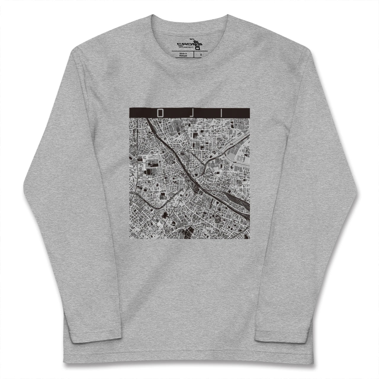 【王子(東京都)】地図柄ロングスリーブTシャツ