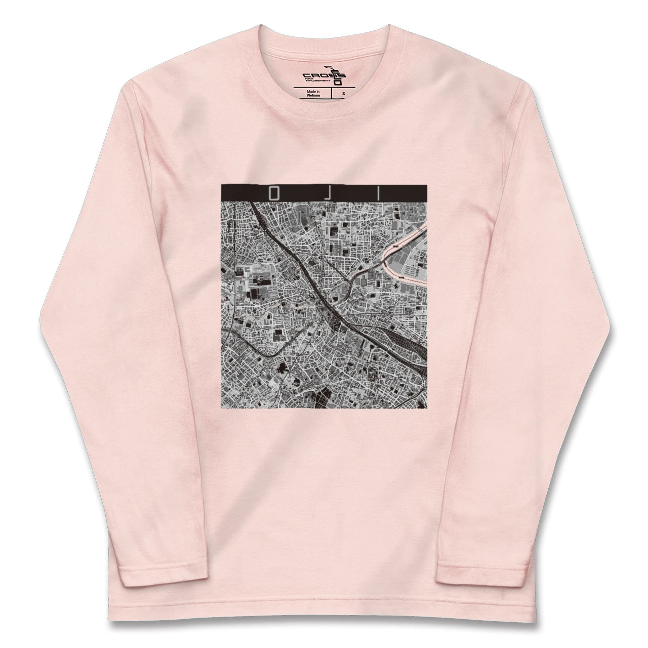 【王子(東京都)】地図柄ロングスリーブTシャツ