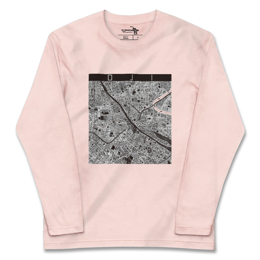 【王子(東京都)】地図柄ロングスリーブTシャツ
