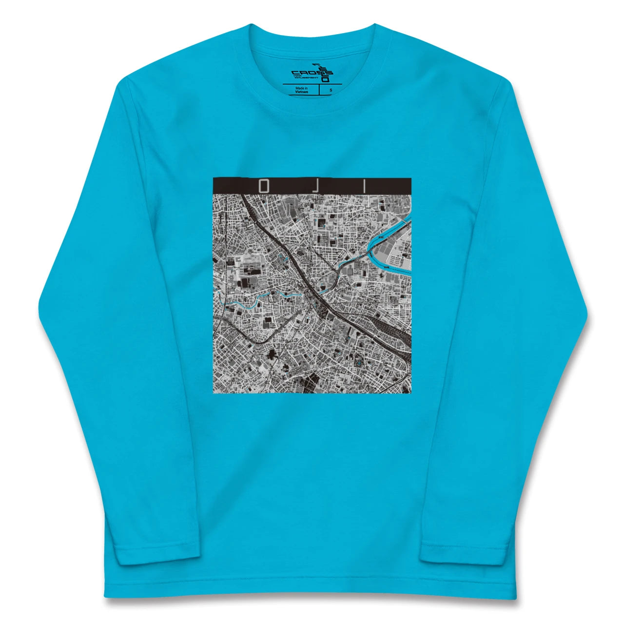 【王子(東京都)】地図柄ロングスリーブTシャツ