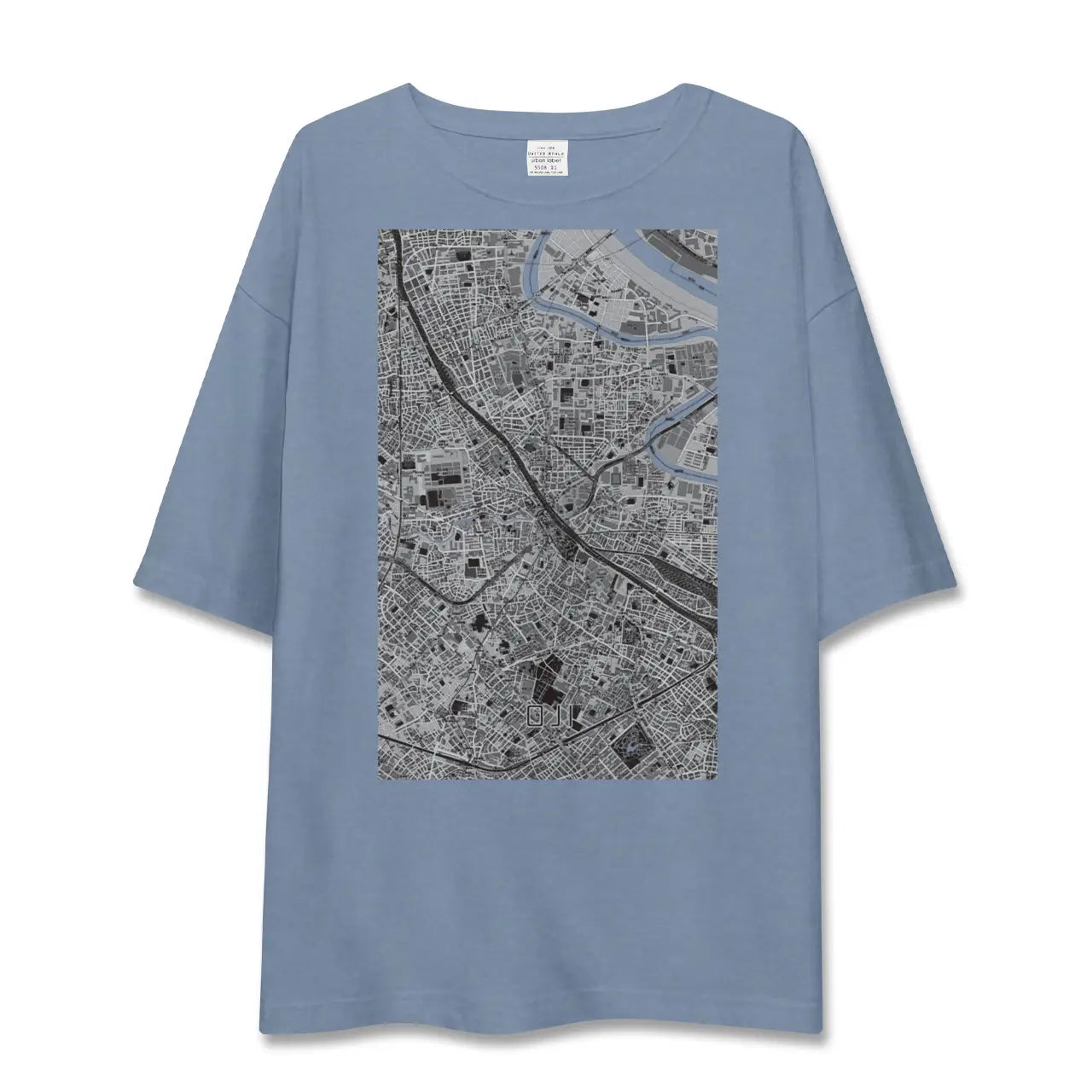 【王子(東京都)】地図柄ビッグシルエットTシャツ