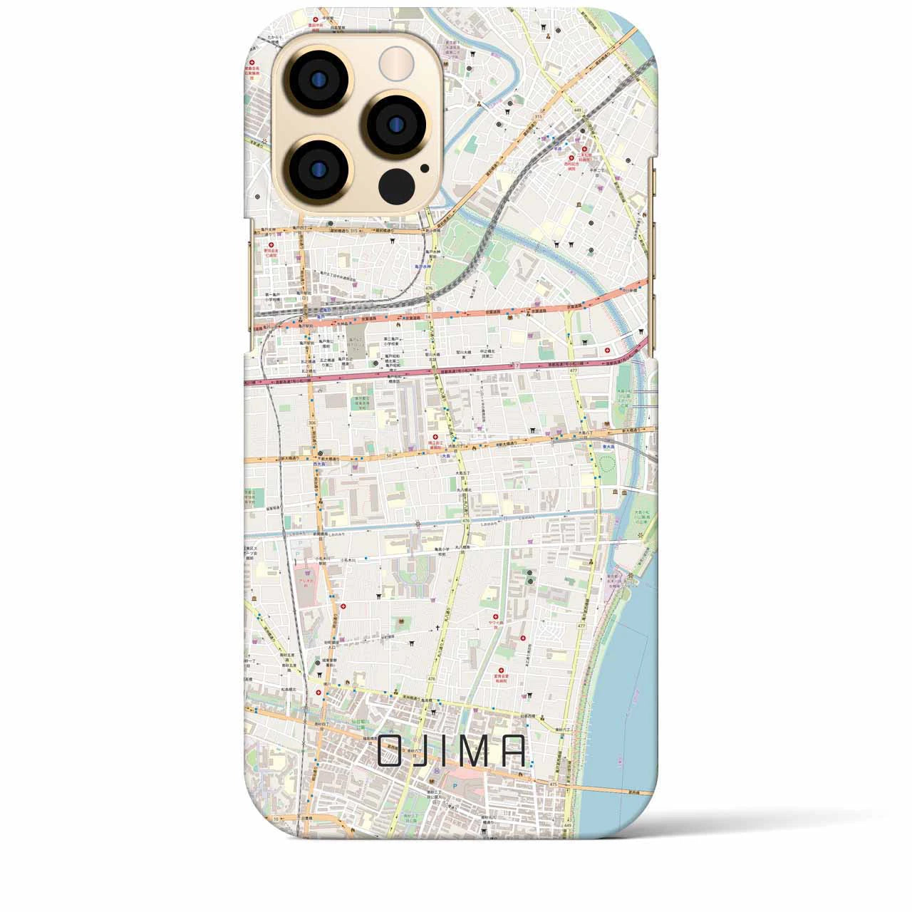 【大島(東京都)】地図柄iPhoneケース(バックカバータイプ)