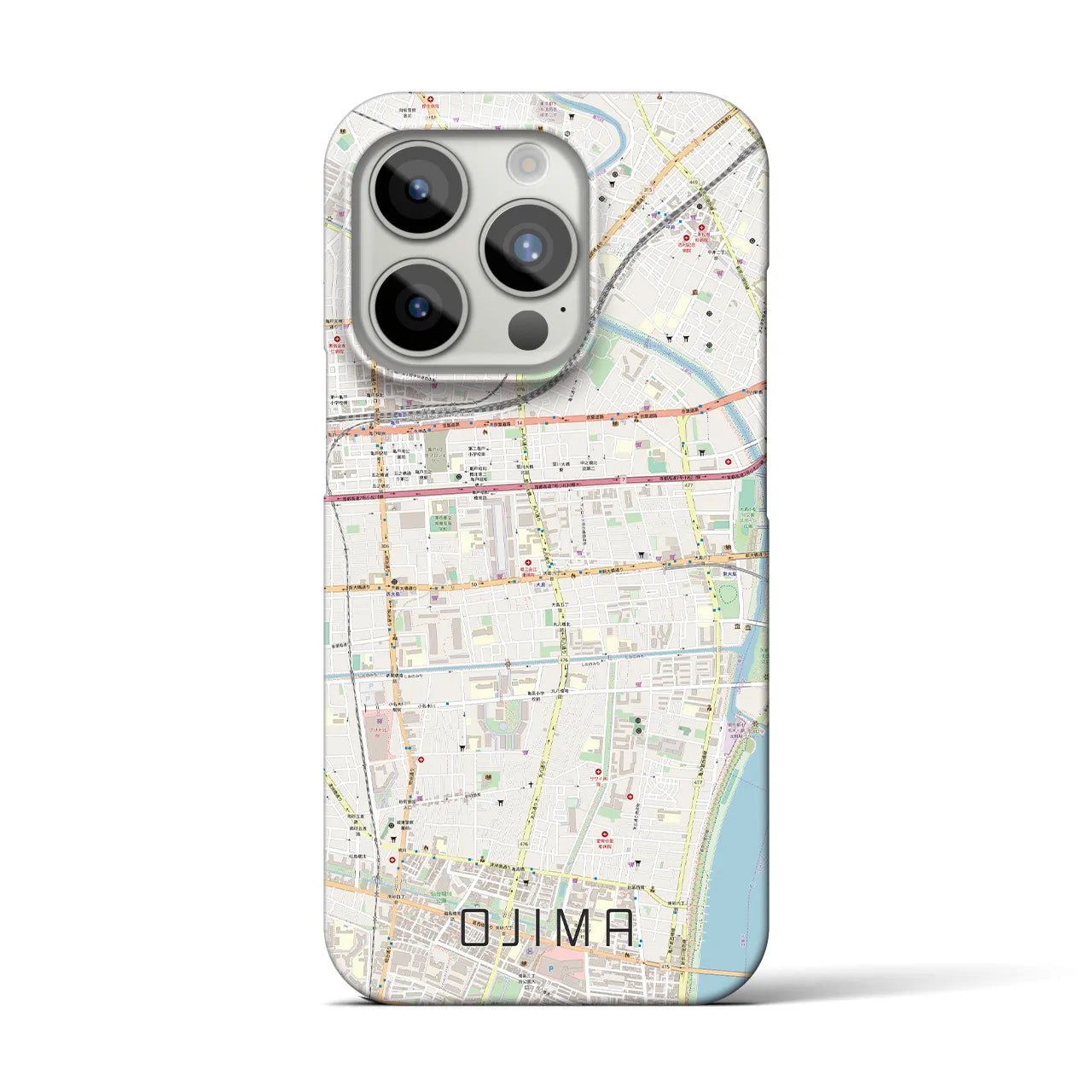【大島(東京都)】地図柄iPhoneケース(バックカバータイプ)