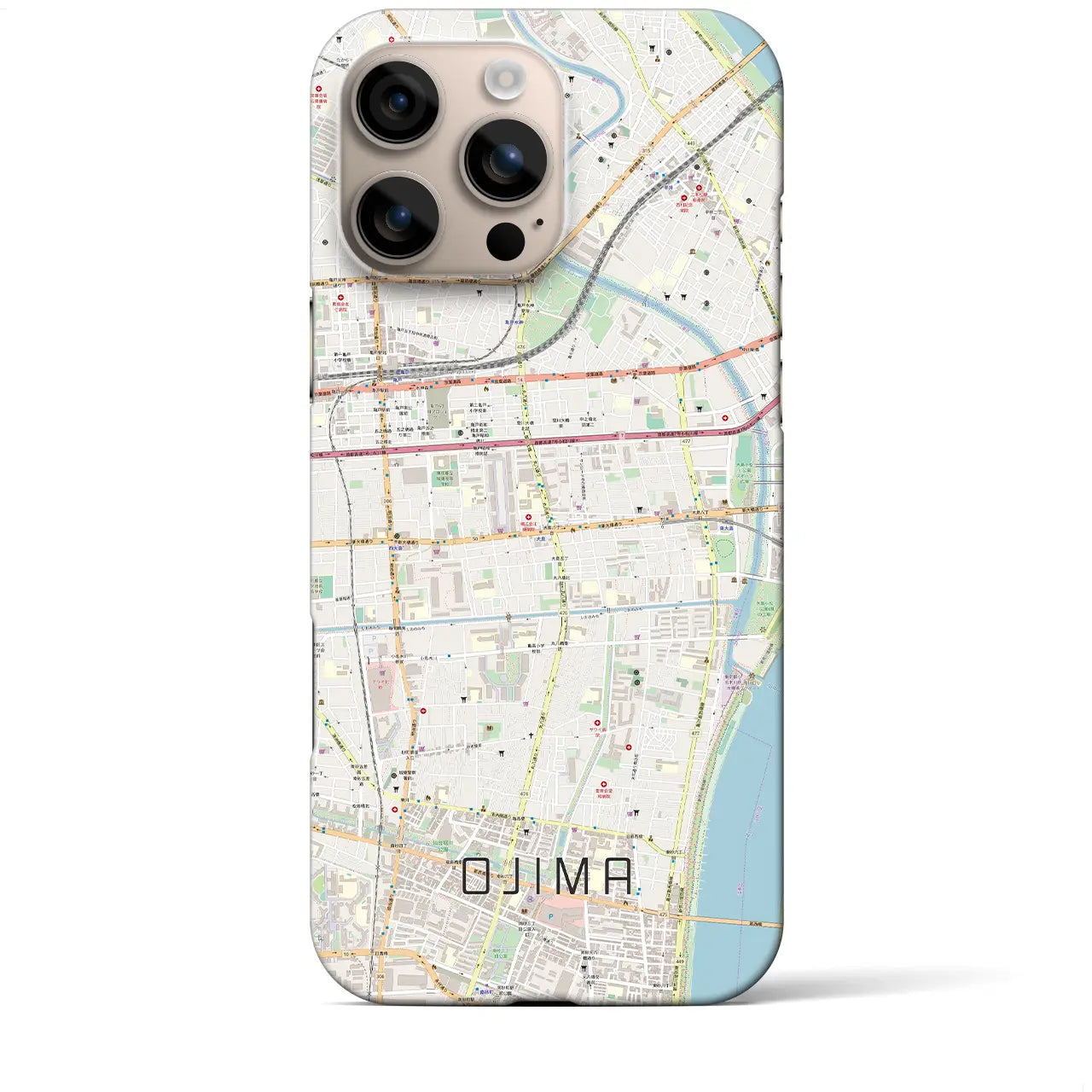 【大島(東京都)】地図柄iPhoneケース(バックカバータイプ)