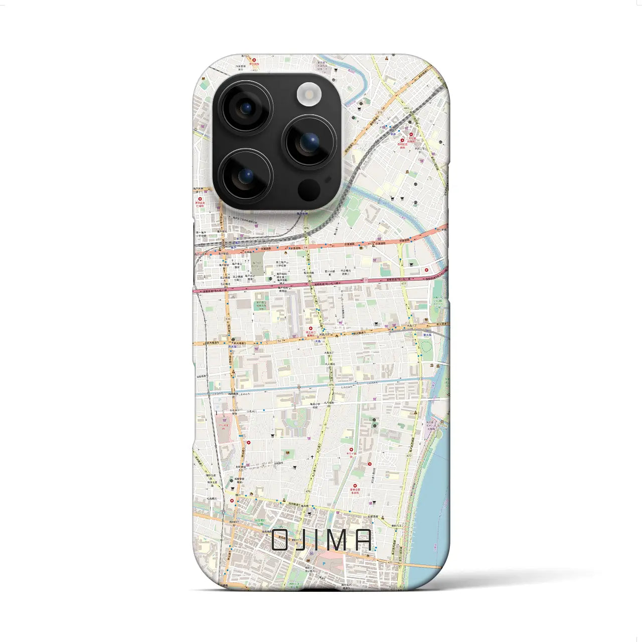 【大島(東京都)】地図柄iPhoneケース(バックカバータイプ)