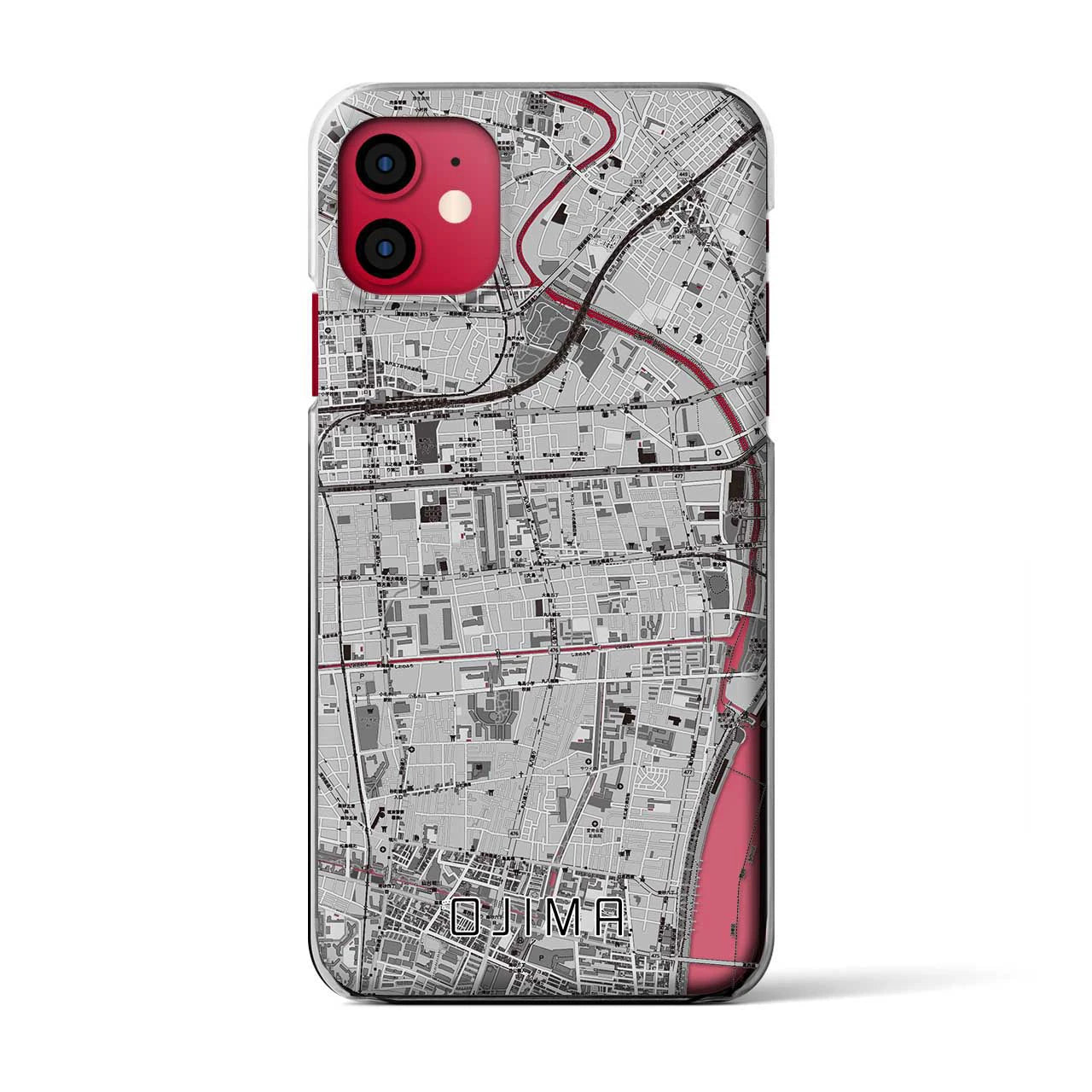 【大島(東京都)】地図柄iPhoneケース(クリアタイプ)