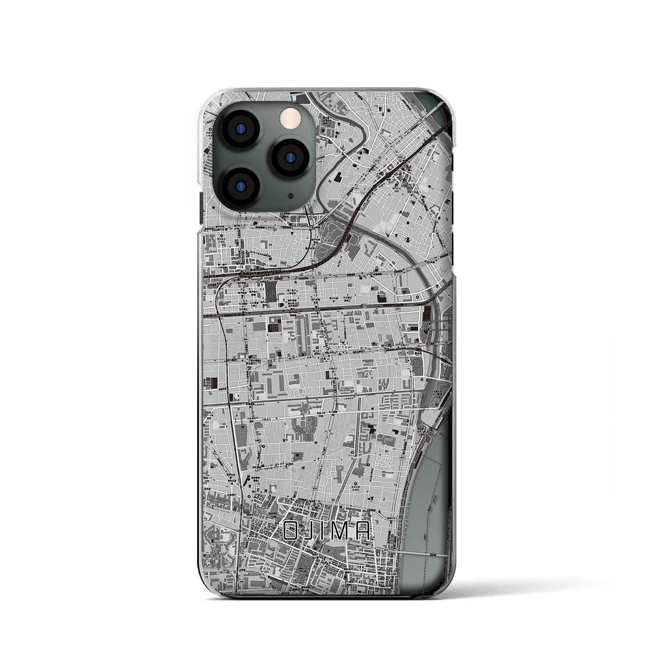 【大島(東京都)】地図柄iPhoneケース(クリアタイプ)