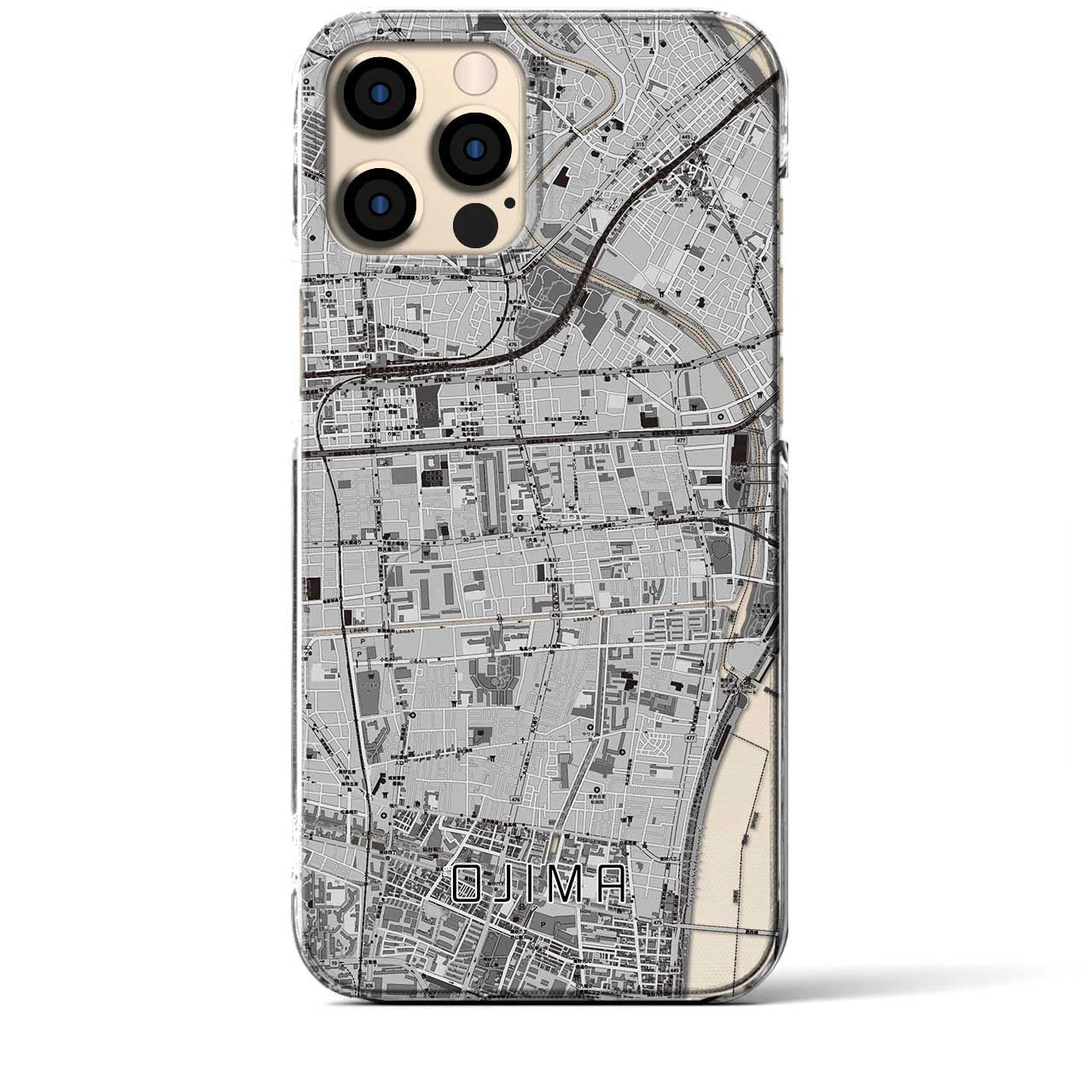 【大島(東京都)】地図柄iPhoneケース(クリアタイプ)