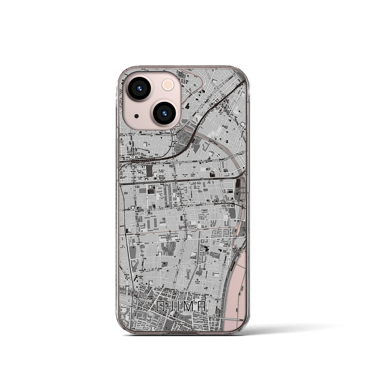 【大島(東京都)】地図柄iPhoneケース(クリアタイプ)