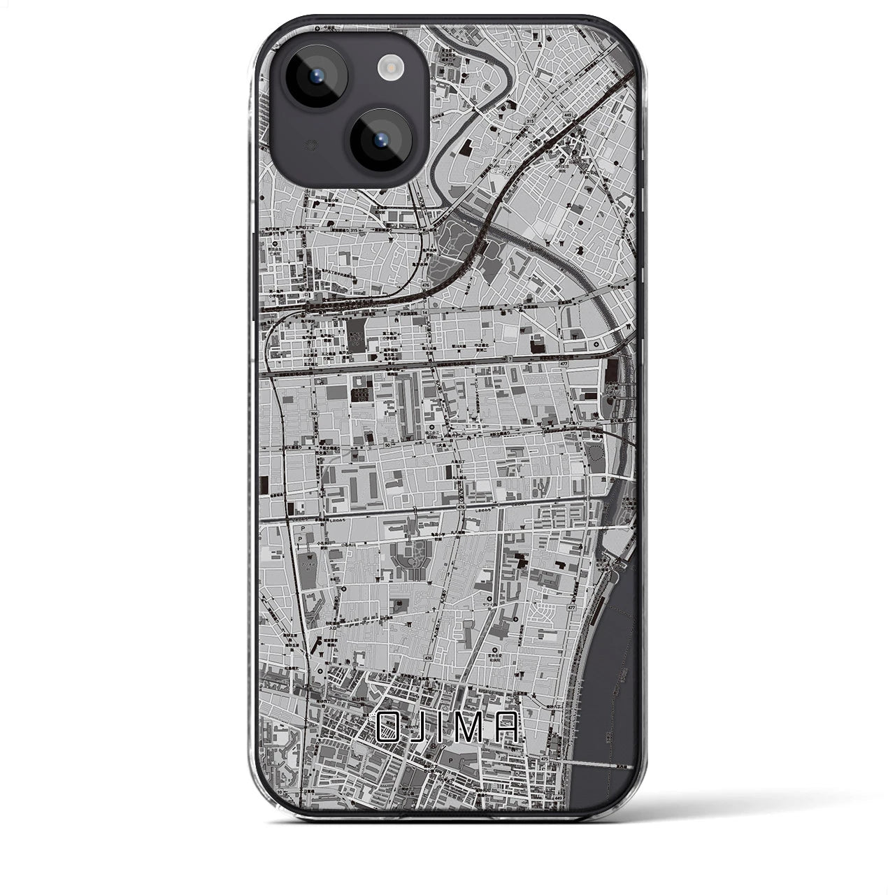 【大島(東京都)】地図柄iPhoneケース(クリアタイプ)
