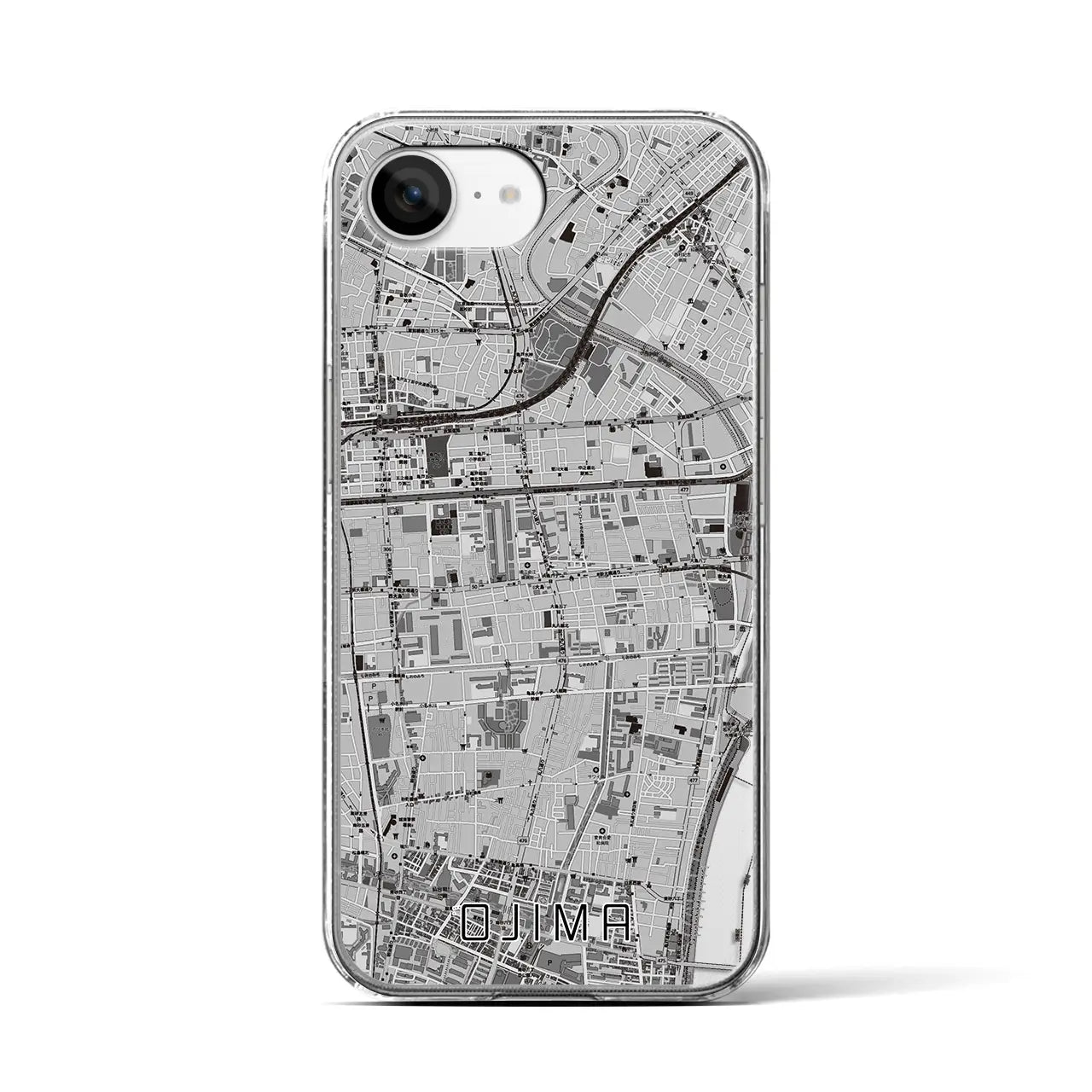 【大島(東京都)】地図柄iPhoneケース(クリアタイプ)