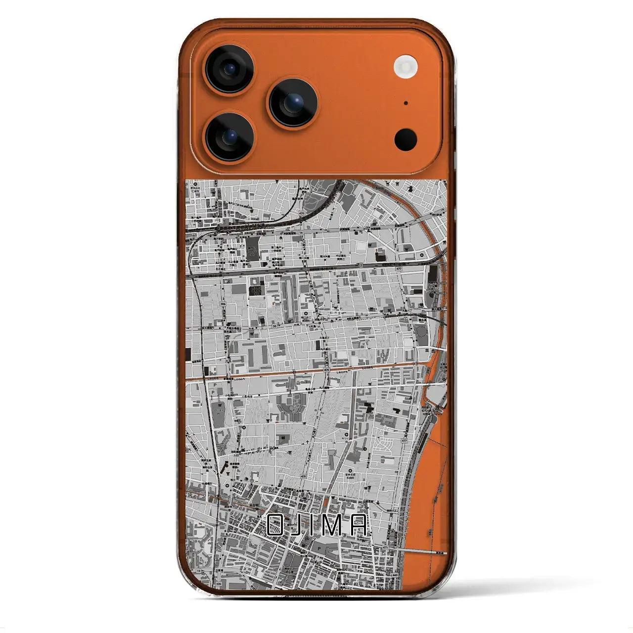 【大島(東京都)】地図柄iPhoneケース(クリアタイプ)