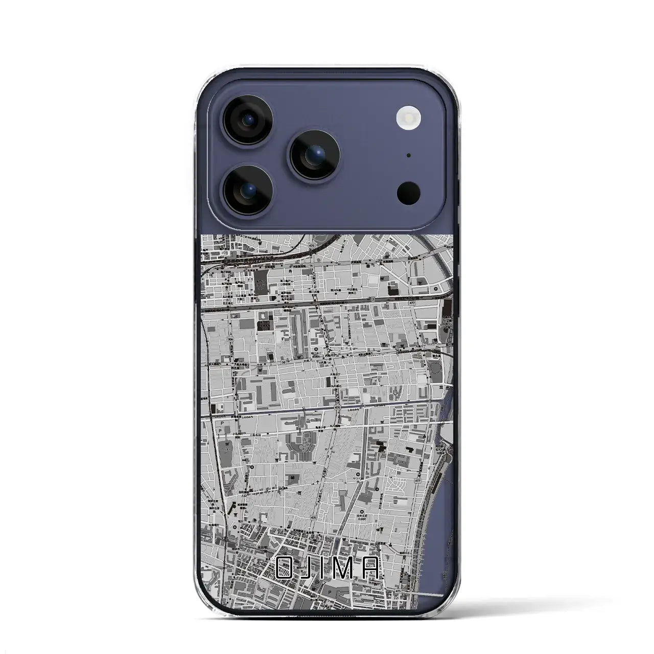 【大島(東京都)】地図柄iPhoneケース(クリアタイプ)