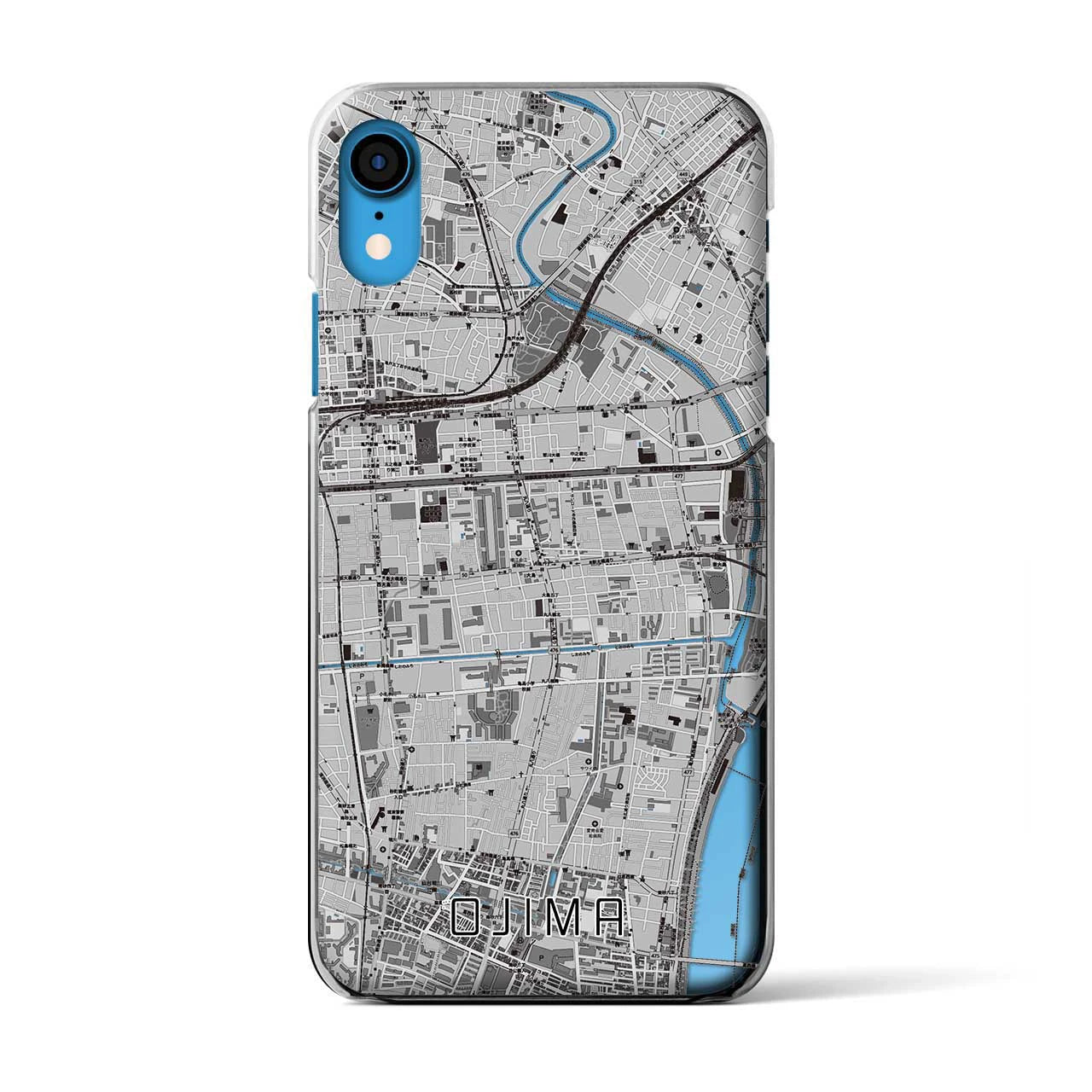 【大島(東京都)】地図柄iPhoneケース(クリアタイプ)