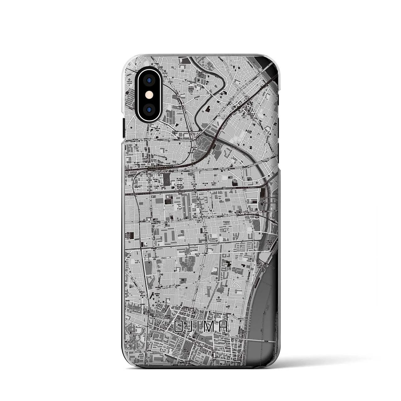 【大島(東京都)】地図柄iPhoneケース(クリアタイプ)