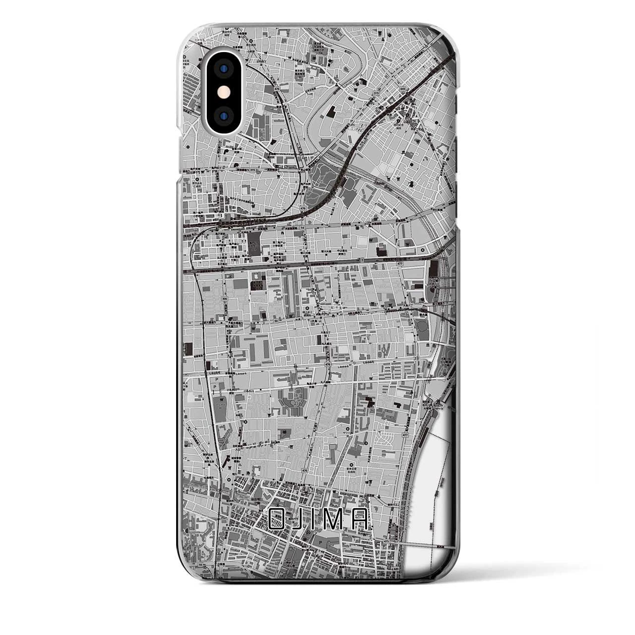 【大島(東京都)】地図柄iPhoneケース(クリアタイプ)