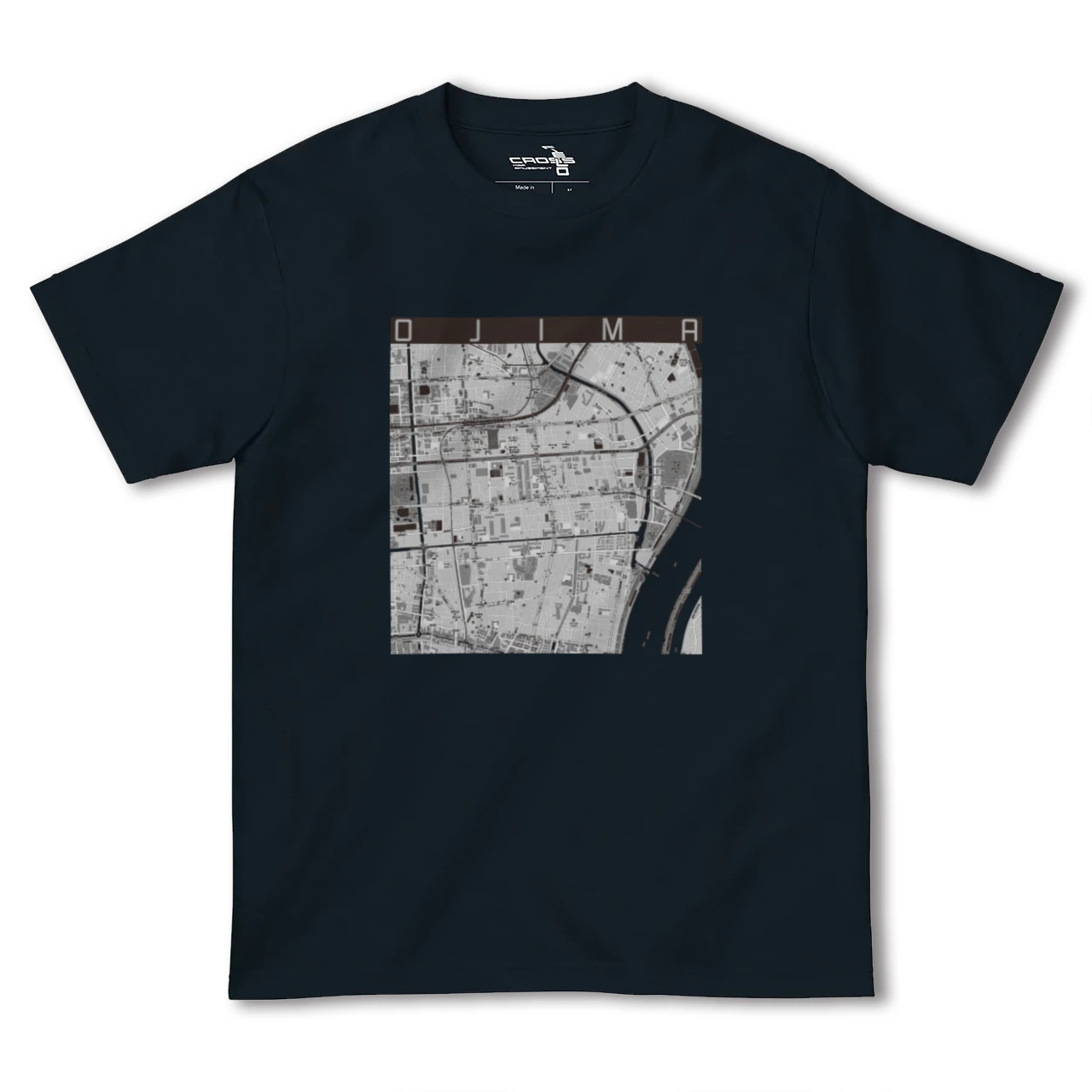 【大島(東京都)】地図柄ヘビーウェイトTシャツ
