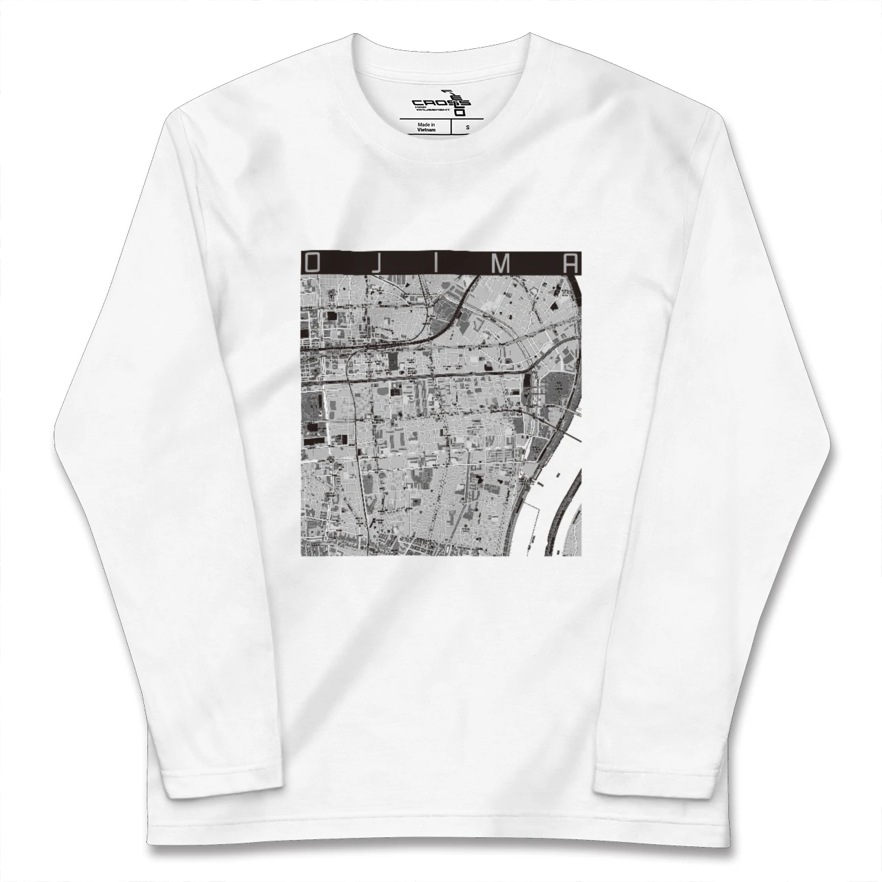 【大島(東京都)】地図柄ロングスリーブTシャツ