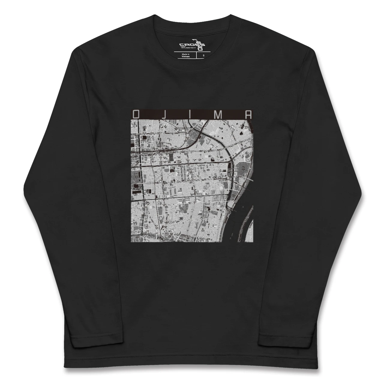 【大島(東京都)】地図柄ロングスリーブTシャツ