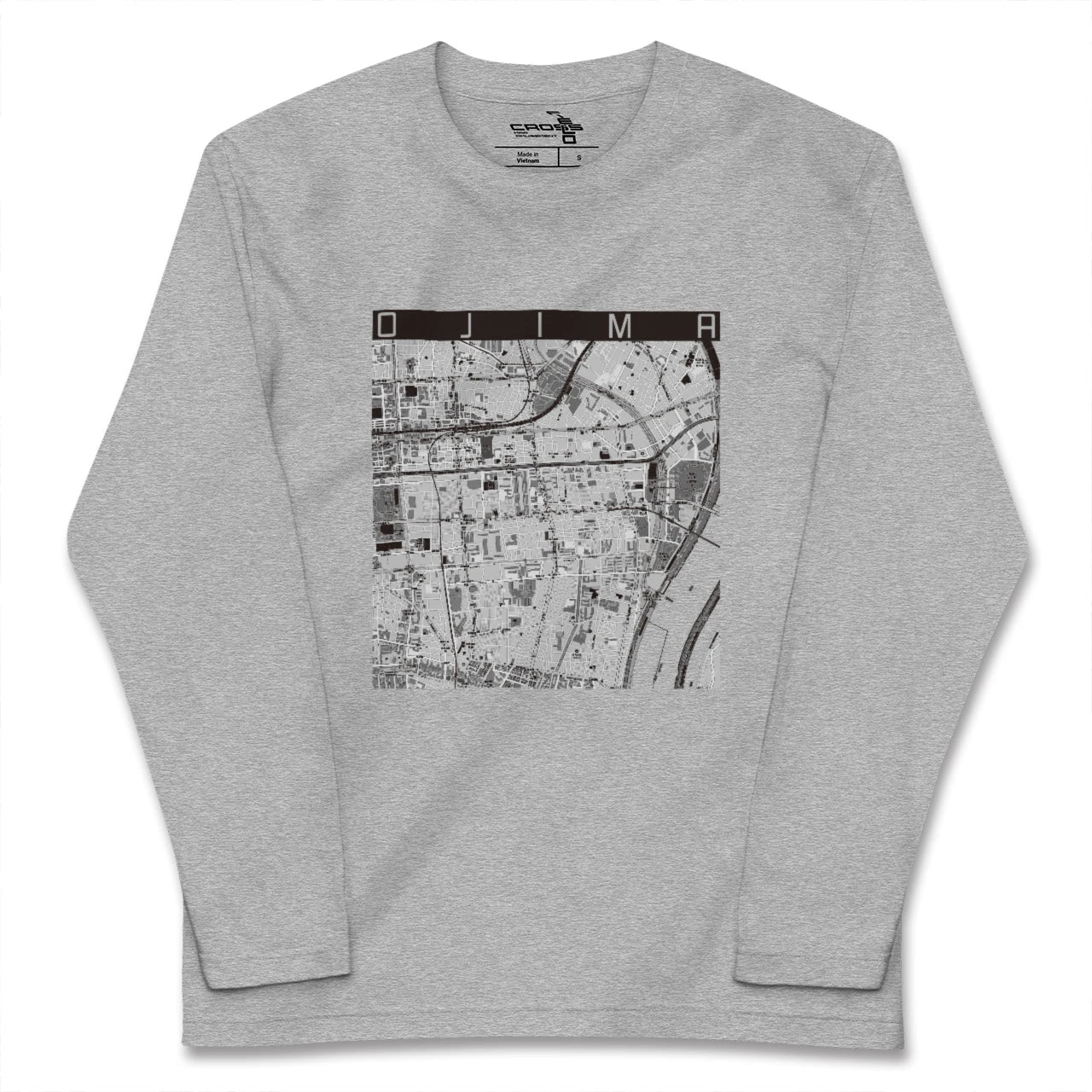 【大島(東京都)】地図柄ロングスリーブTシャツ