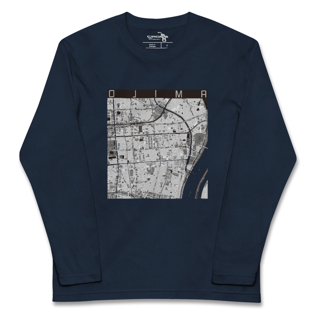 【大島(東京都)】地図柄ロングスリーブTシャツ