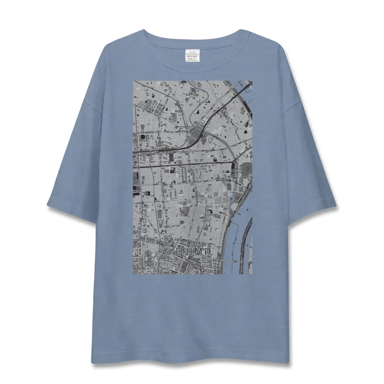 【大島(東京都)】地図柄ビッグシルエットTシャツ
