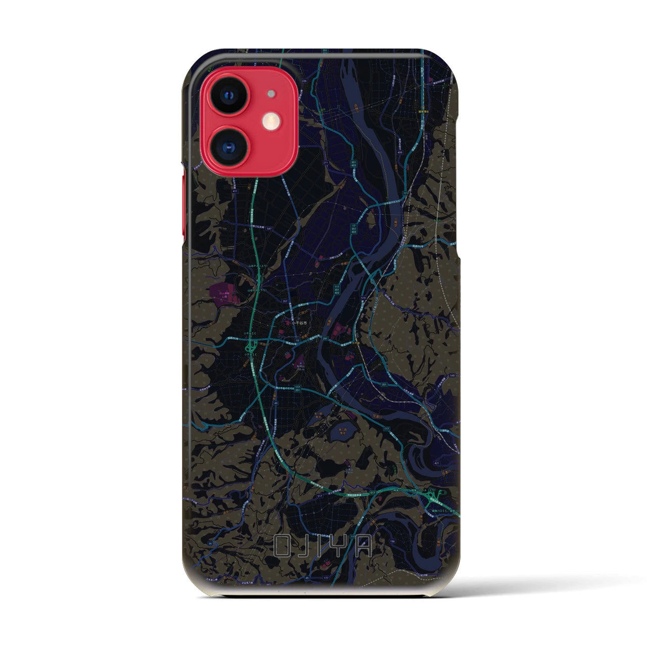 【小千谷(新潟県)】地図柄iPhoneケース(バックカバータイプ)