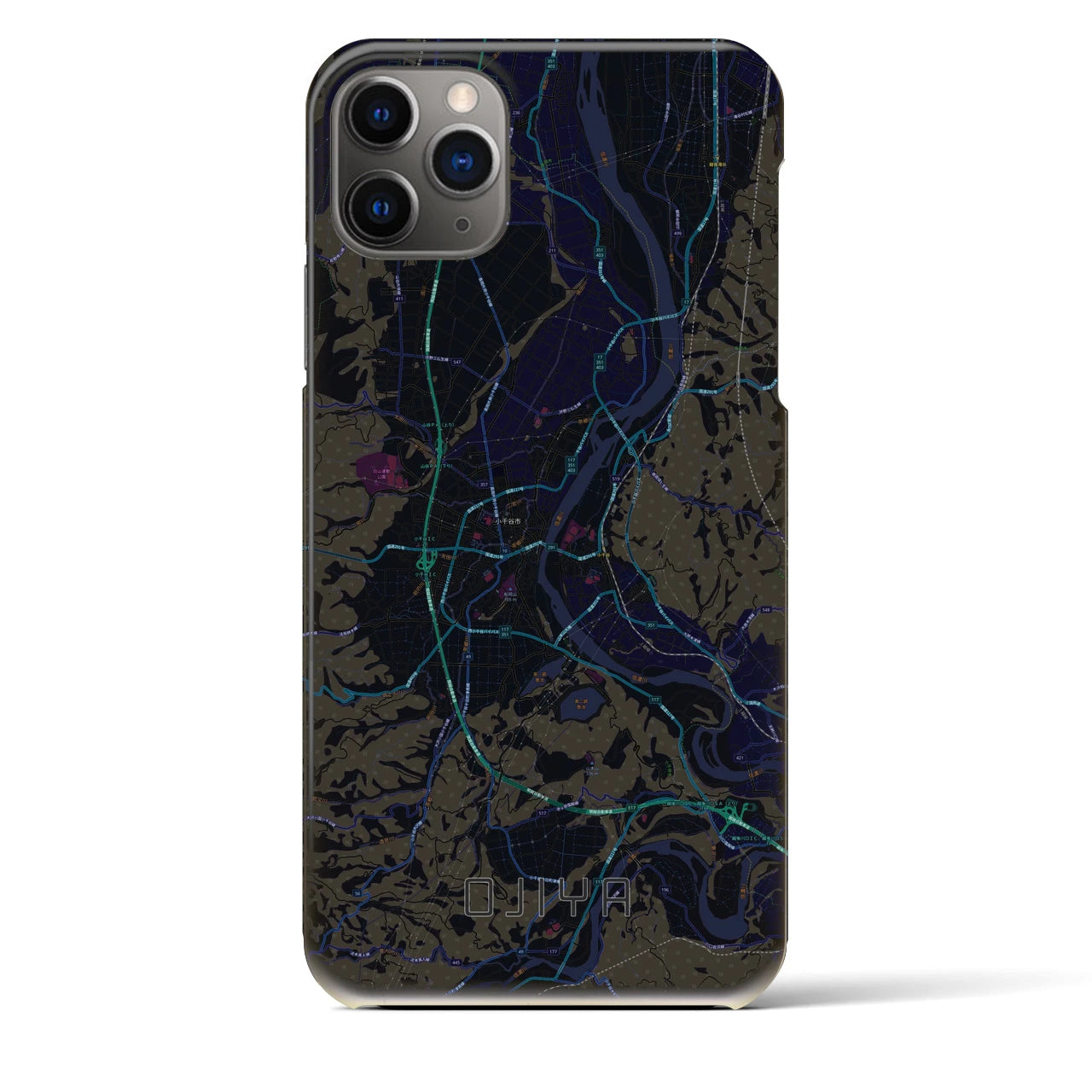 【小千谷(新潟県)】地図柄iPhoneケース(バックカバータイプ)