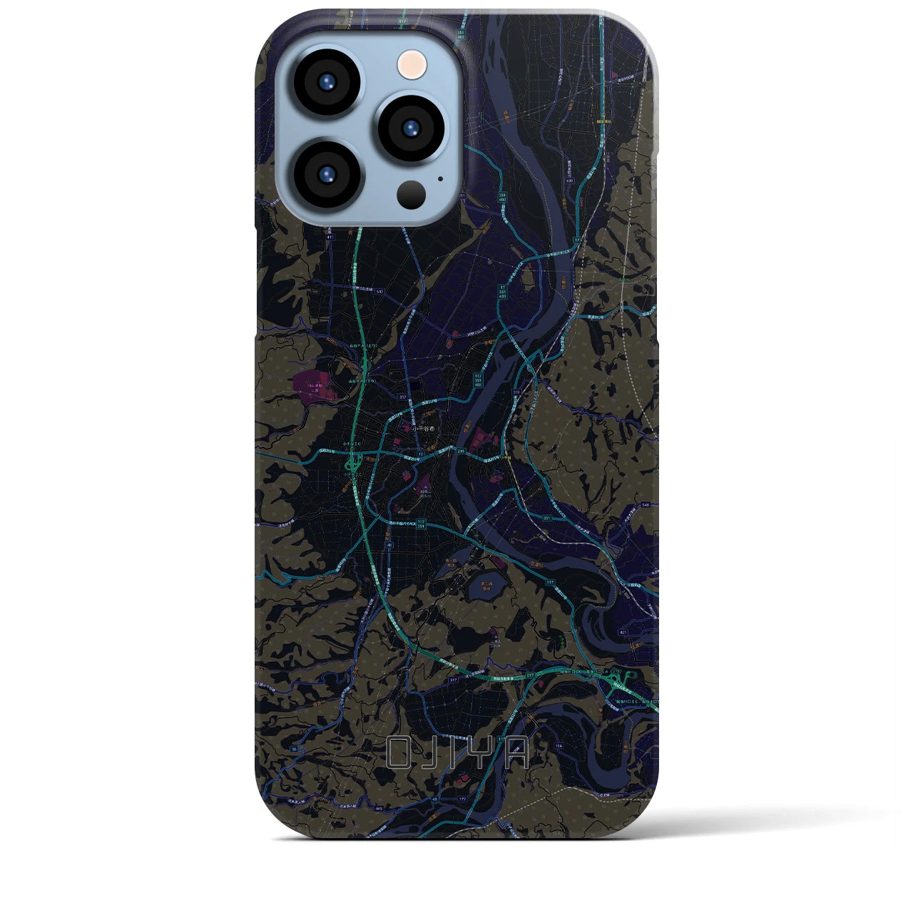 【小千谷(新潟県)】地図柄iPhoneケース(バックカバータイプ)