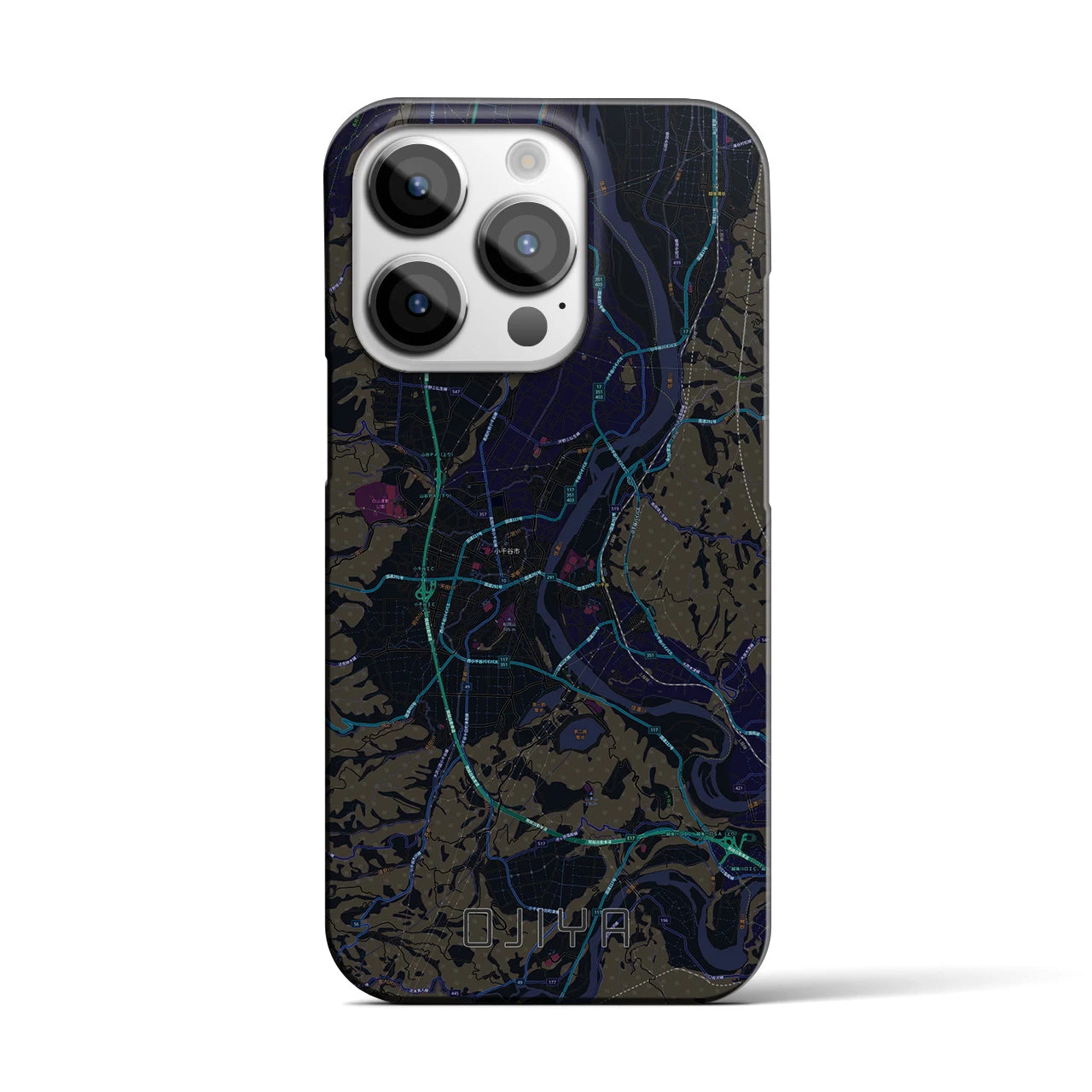 【小千谷(新潟県)】地図柄iPhoneケース(バックカバータイプ)