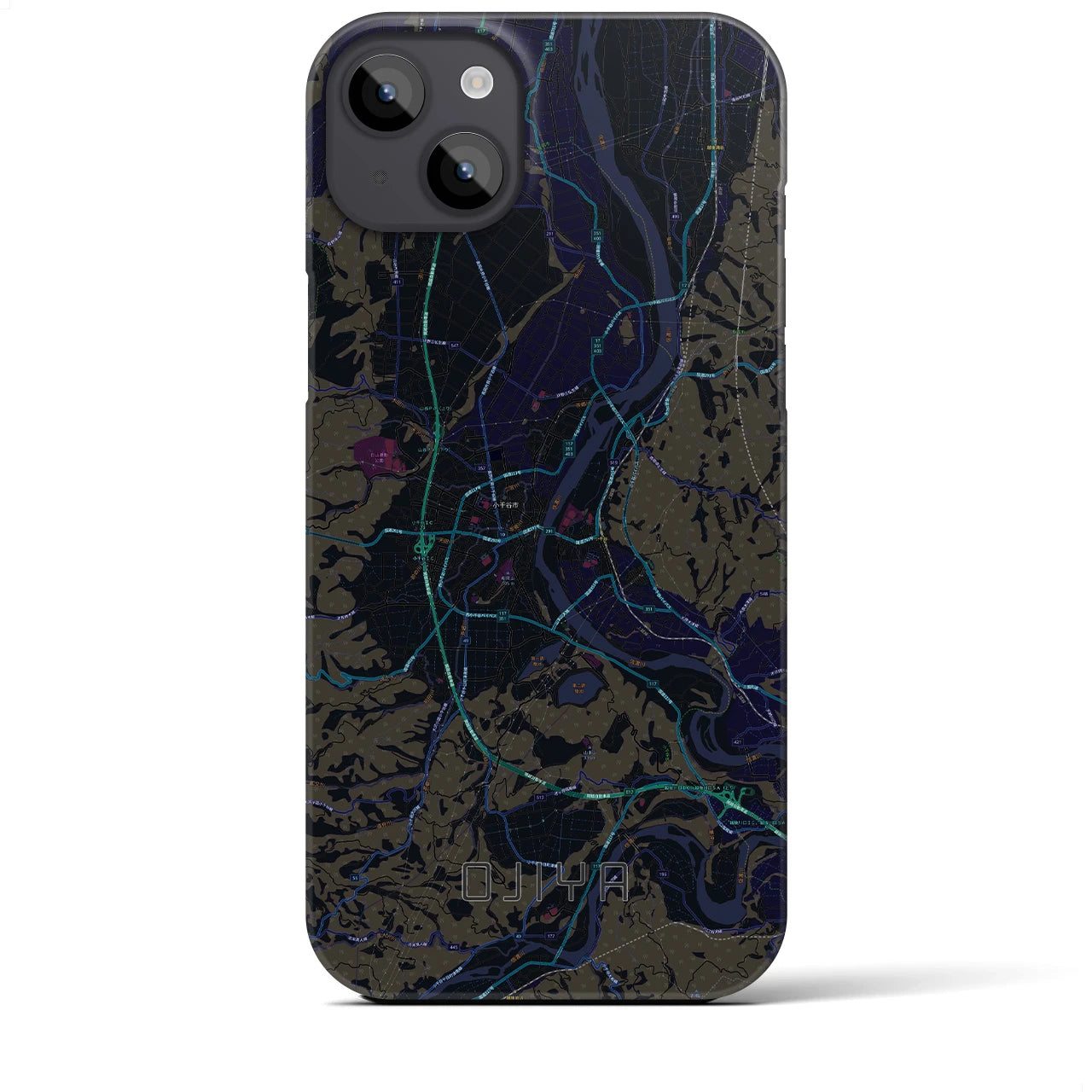 【小千谷(新潟県)】地図柄iPhoneケース(バックカバータイプ)