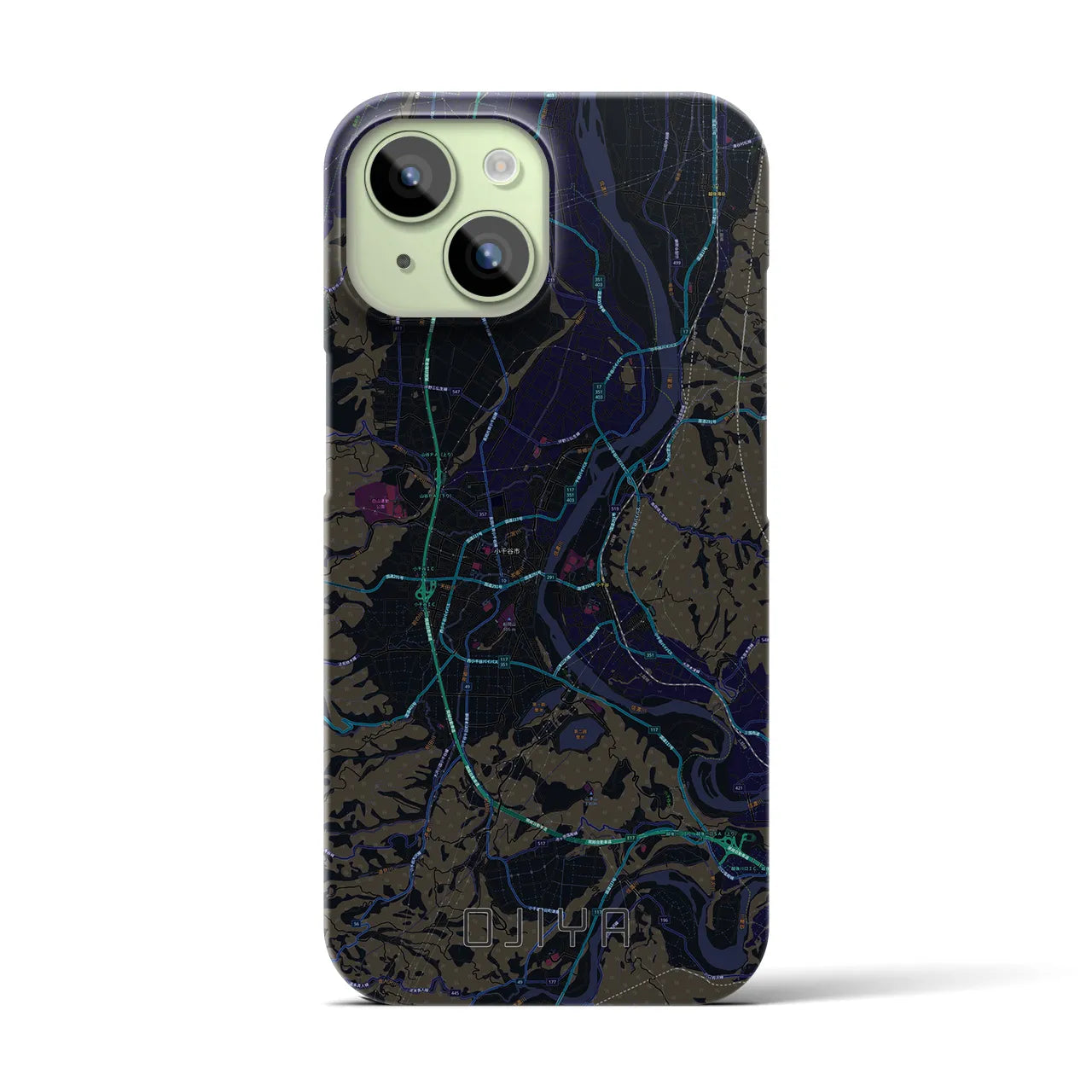 【小千谷(新潟県)】地図柄iPhoneケース(バックカバータイプ)