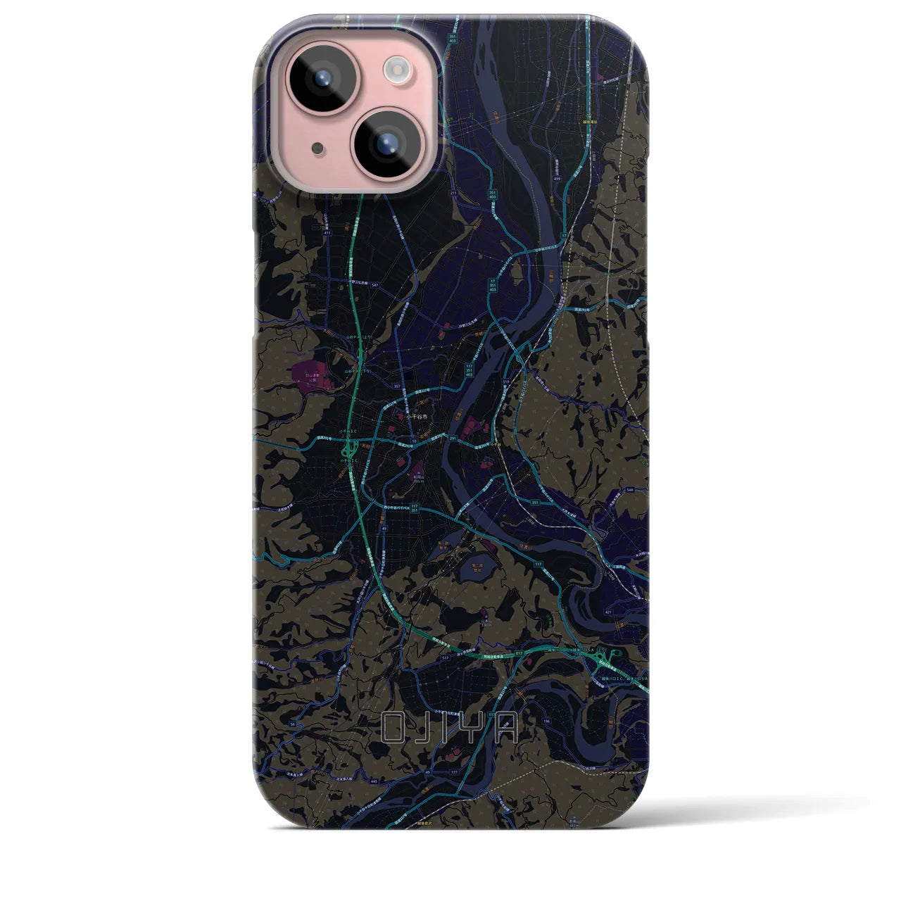 【小千谷(新潟県)】地図柄iPhoneケース(バックカバータイプ)
