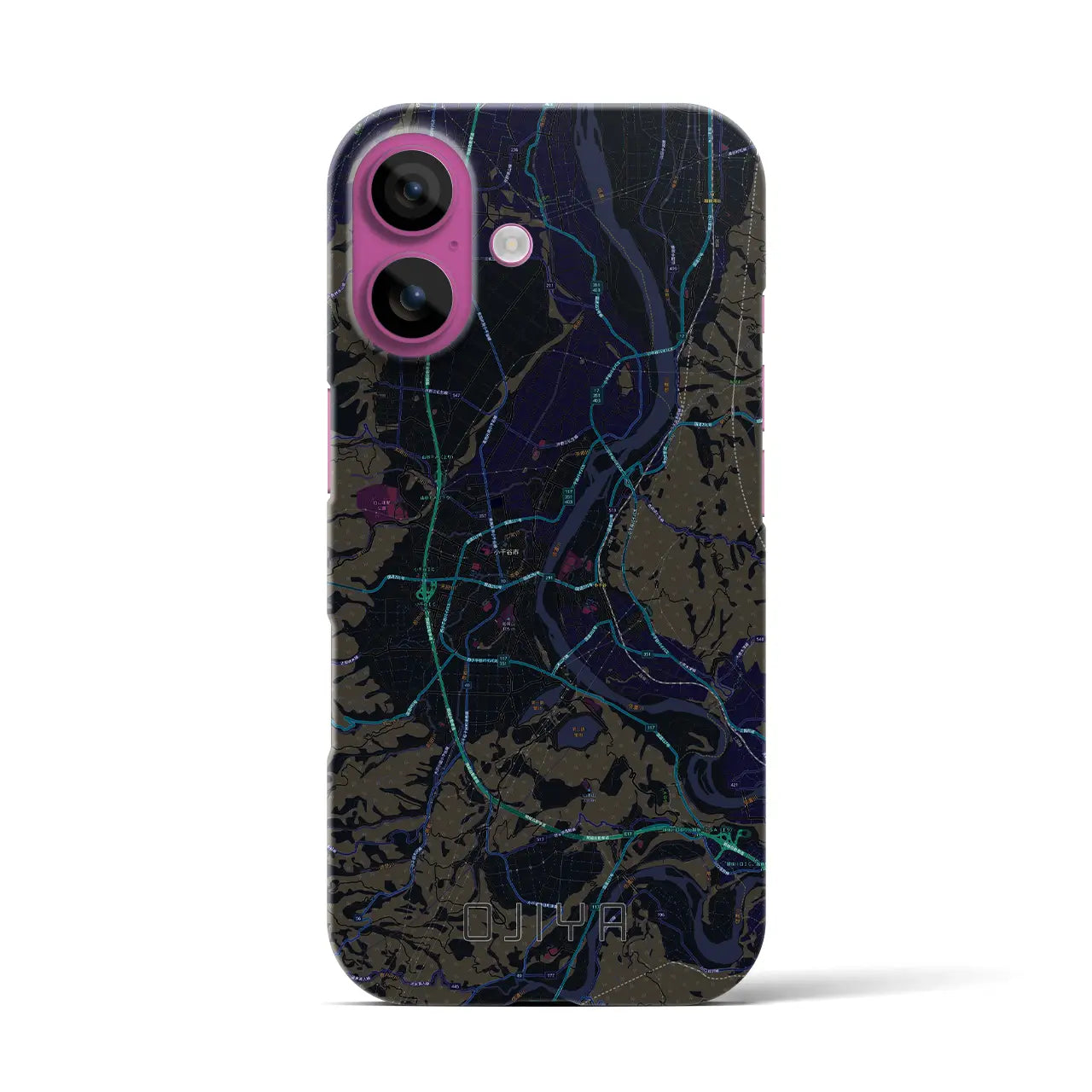 【小千谷(新潟県)】地図柄iPhoneケース(バックカバータイプ)